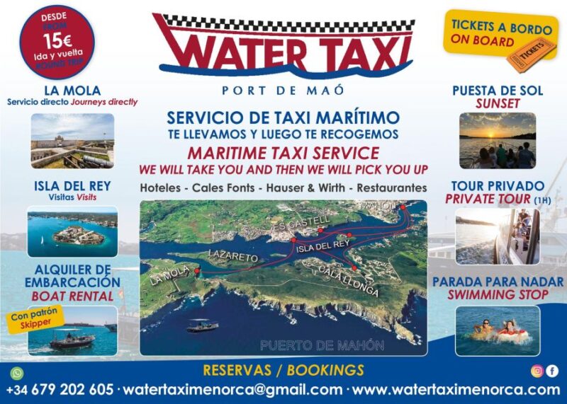 PRIVATE TOUR Maritime Taxi Service Inside the Port of Mahón - Language and Accessibility
