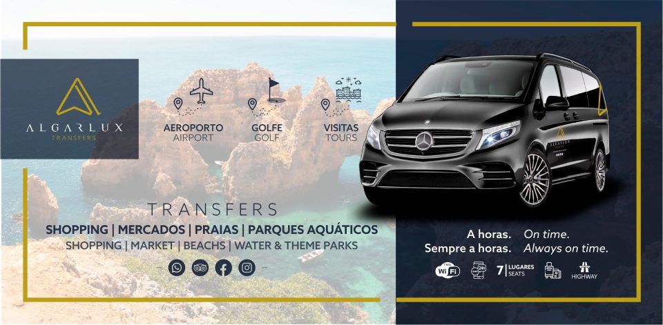Private Transfer Faro Airport To/From Armação De Pêra - Wi-Fi and TV Screen