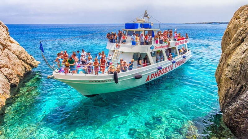Protaras:Cape Greco, Turtle Cove & Blue Lagoon Sunset Cruise - The Good and the Not-So-Good