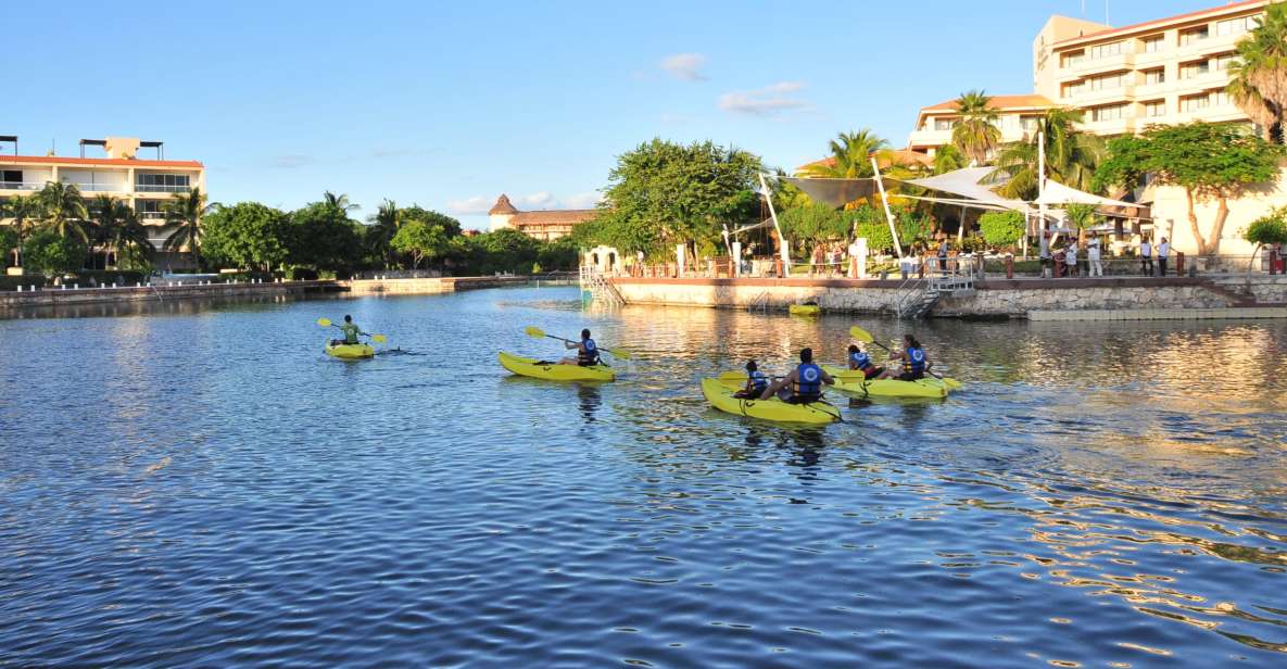 Puerto Aventuras: Dolphin Royal Swim & Kayaking With Buffet - Dining and Refreshments