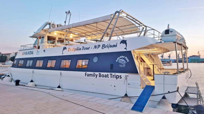 Pula: Dolphin Sunset Cruise to Brijuni with Dinner & Drinks - The Sum Up