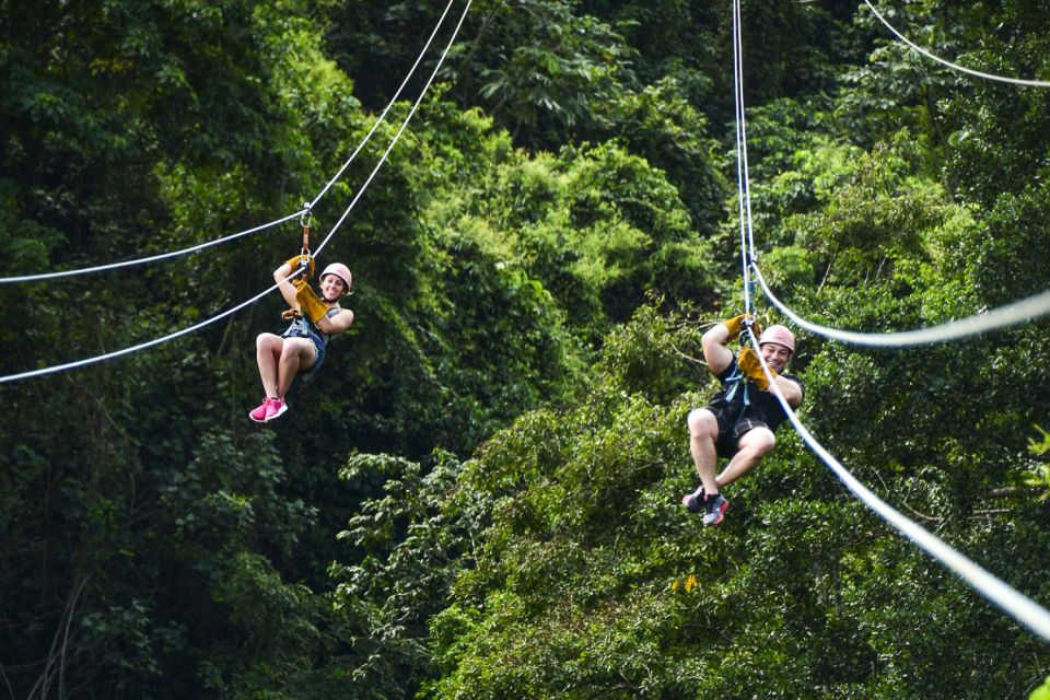 Punta Cana: Ziplines Adventures & Monkeyland Entry - Side-by-Side Zipline Race