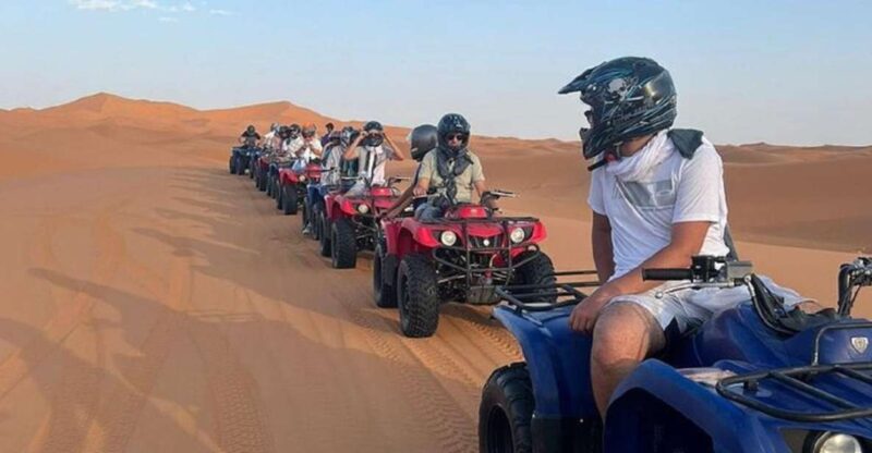 Quad Riding in Sand Dunes Merzouga Erg Chebbi Desert - Experiencing Local Berber Culture