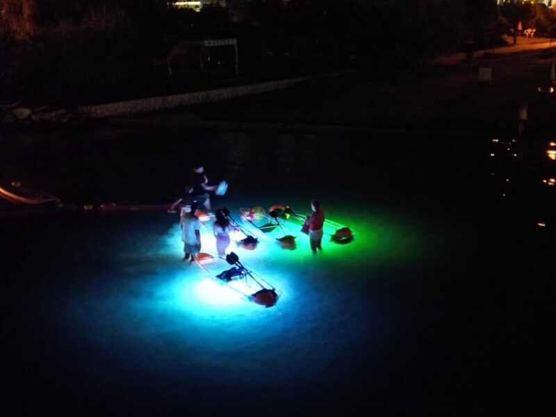 Rab: Night adventures illuminated transparent kayaks - Key Points