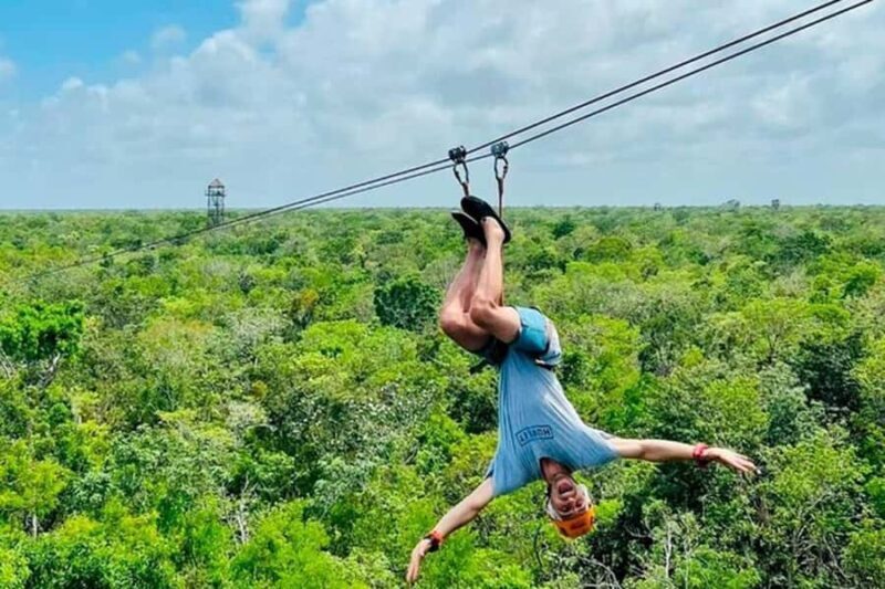 Rappel & Jungle ZipLine & Visit Tulum & Cenote Snorkeling - Key Points