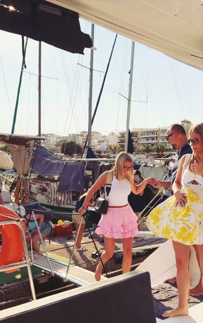 Rethymno: Sunset Catamaran Cruise with Wine and Snacks - Frequently Asked Questions