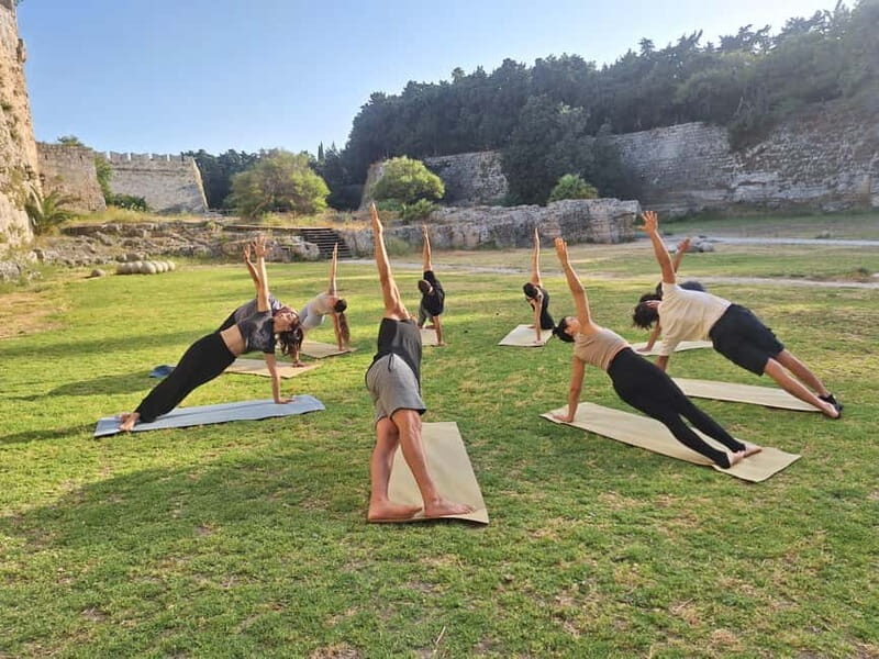 Rhodes Town: Outdoor Yoga at Grand Masters Garden - Key Points
