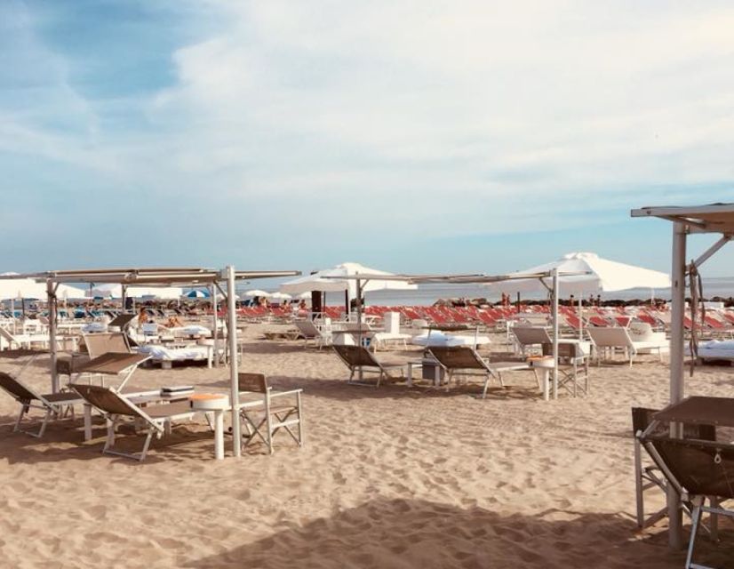 Riccione: Umbrella and Loungers at Baia Degli Angeli Beach - Pricing and Booking Details