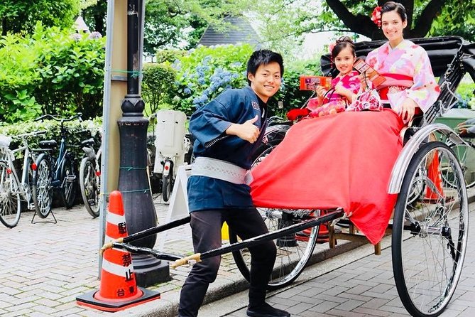 Ride a Rickshaw Wearing a Kimono in Asakusa! Enjoy Authentic Traditional Culture! - Included in the Experience