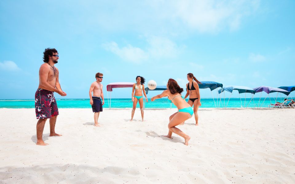 Riviera Maya: Catamaran at Maroma Beach & Reef Snorkel - Enjoying the Beach Club