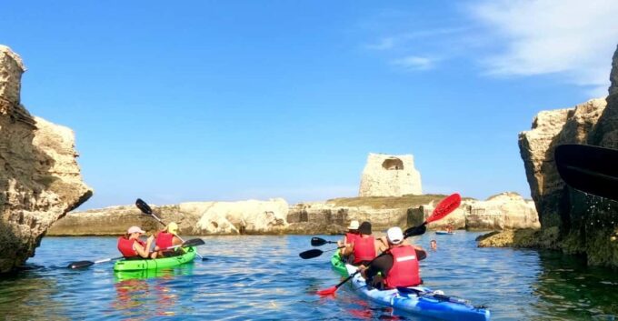 Roca Vecchia: Kayak and Canoe Tour to the Cave of Poetry - Kayaking Through Crystal-Clear Waters