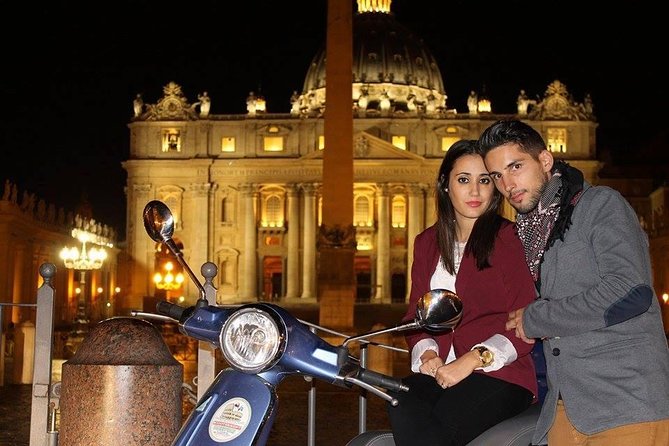 Romantic Vespa Tour of Rome by Night With Hotel Pick-Up and Drop-Off - Explore Romes Romantic Nightscape