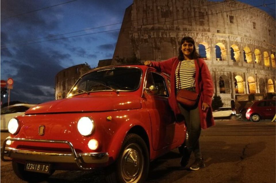Rome: 2 Hour Evening Tour of Rome Aboard a Vintage Fiat 500 - Private Transportation and Guide