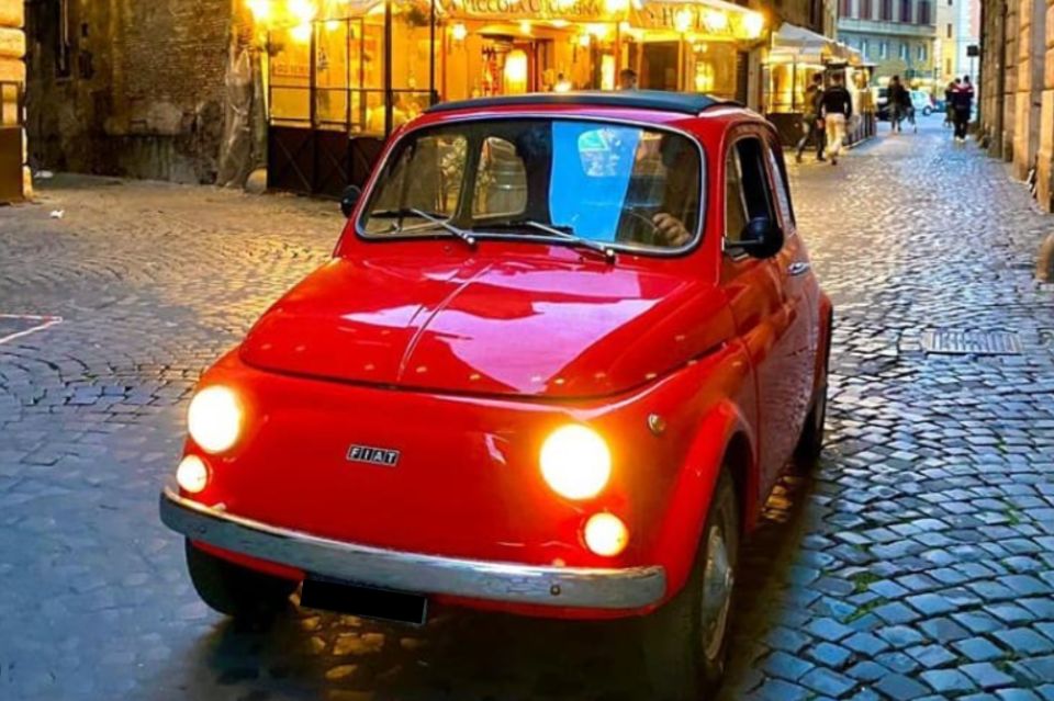 Rome: 2 Hour Evening Tour of Rome Aboard a Vintage Fiat 500 - Capturing the Sunset
