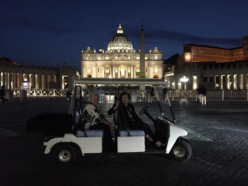 Rome: 2-Hour Golf Cart Sightseeing Tour at Night - Key Points