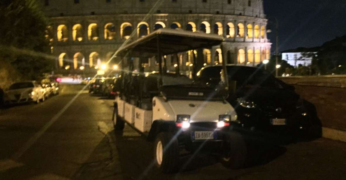 Rome: 2-Hour Golf Cart Sightseeing Tour at Night - Included in the Tour