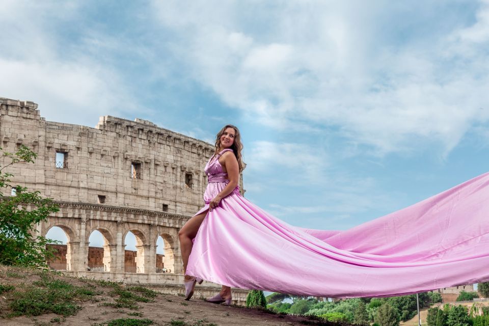 Rome: Flying Dress Professional Photoshoot - Edited Digital Photos