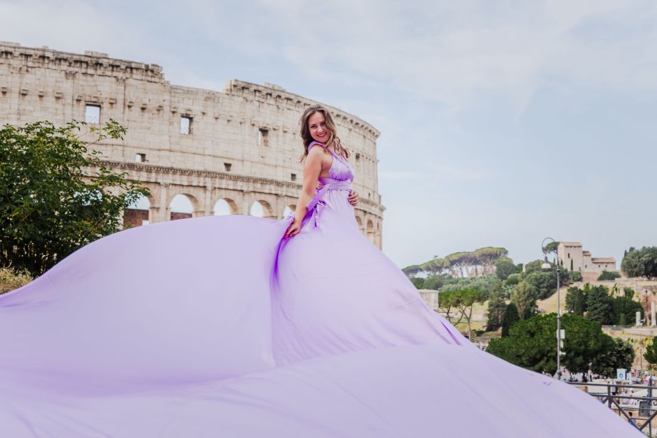 Rome: Flying Dress Professional Photoshoot - Languages Offered