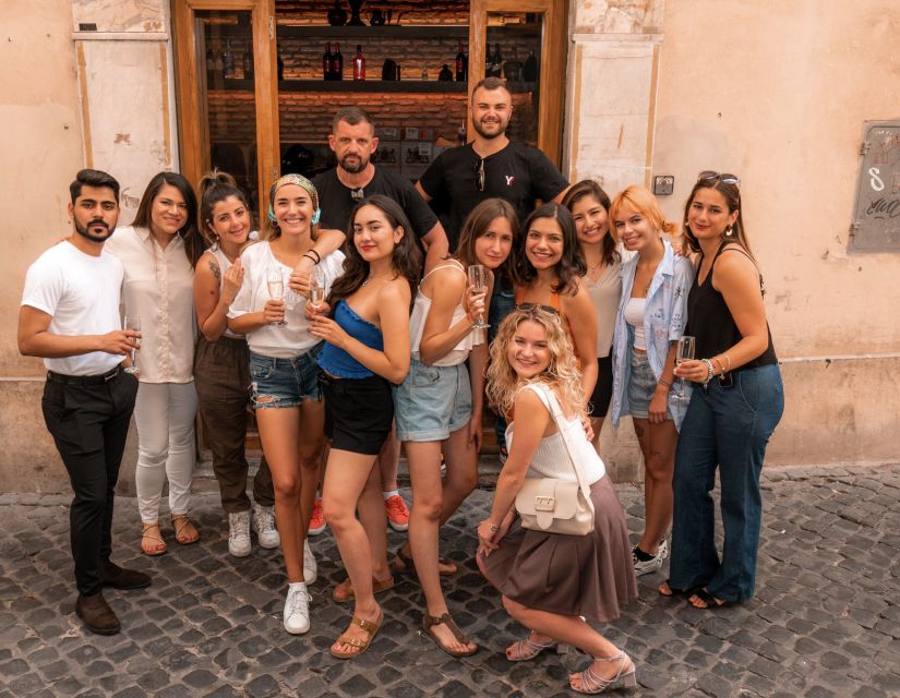 Rome: Forbidden History Walking Tour & Pub Crawl With Drinks - Meeting Point and Itinerary
