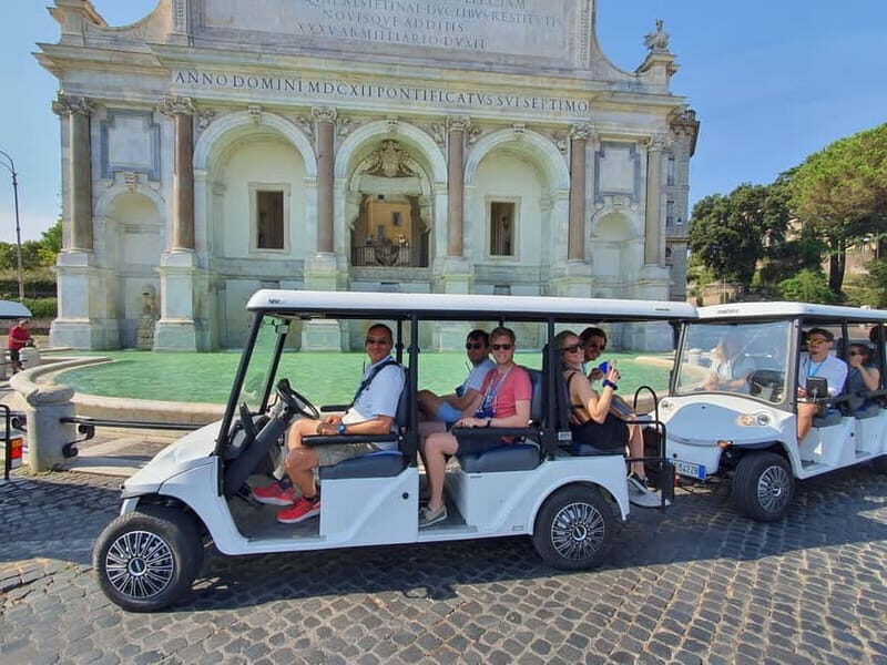 Rome: Highlights Golf Cart Tour with Pizza Snack & Gelato - Key Points