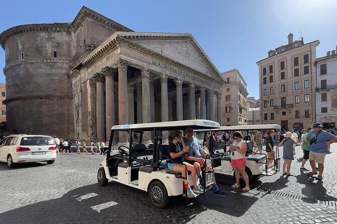 Rome in a Day golf cart tour for cruisers with Pizza & Gelato - Key Points