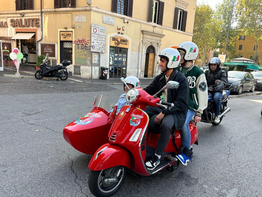 Rome in GoldenHour Private Vespa Sidecar Sunset Tour &Spritz - FAQ