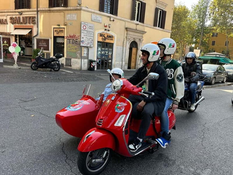 Rome in Vespa: Private Sidecar Sightseeing Tour with Gelato - Food and Fun Stops