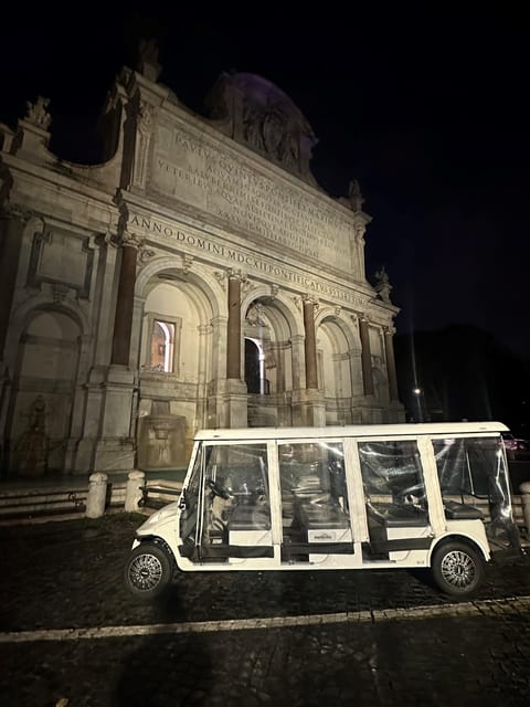 Rome Night Golf Cart Tour With Access to an Exclusive Dinner - Exploring Major Attractions