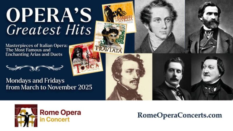 Rome: OPERAS GREATEST HITS - Concert + Aperitif - Acclaimed Artists and Performers