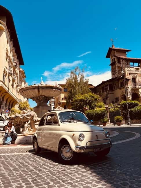 Rome: Retro Fiat 500 car tour with Pro-Photographer - Key Points