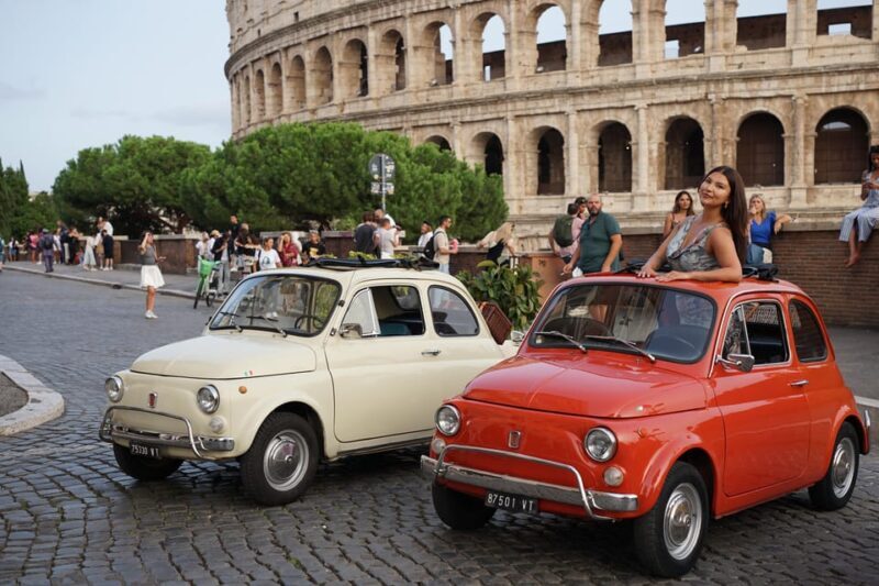 Rome: Retro Fiat500 Car Tour with Professional Photos - Key Points