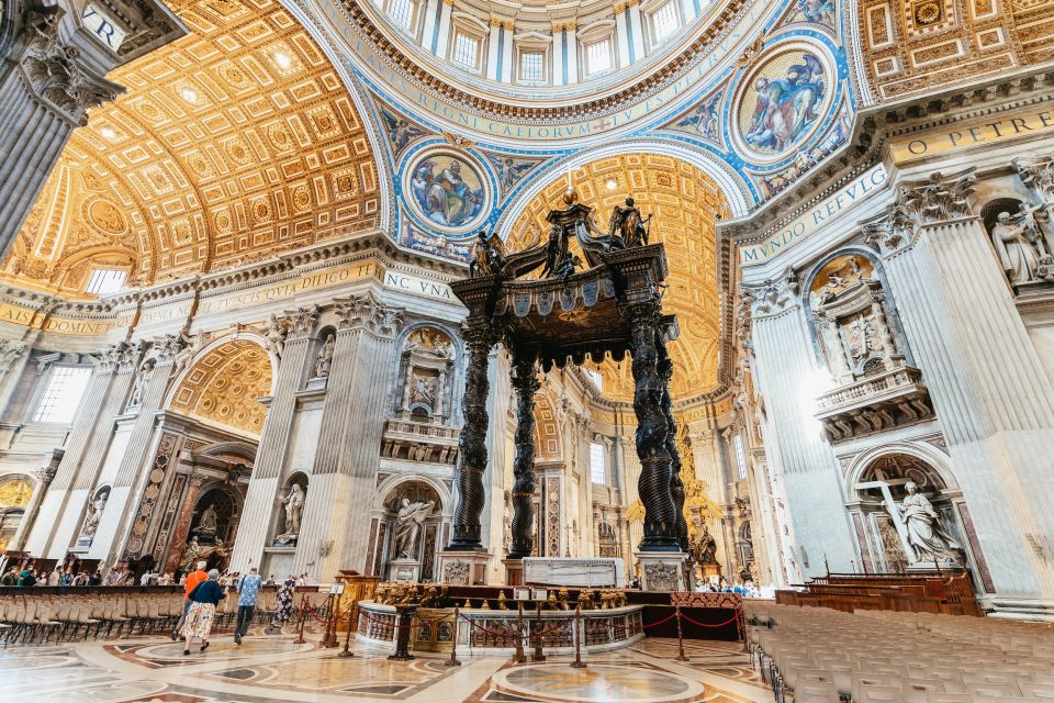 Rome: St. Peters Basilica, Papal Tombs, and Dome Climb Tour - Impressive Marble, Ceilings, and Mosaics
