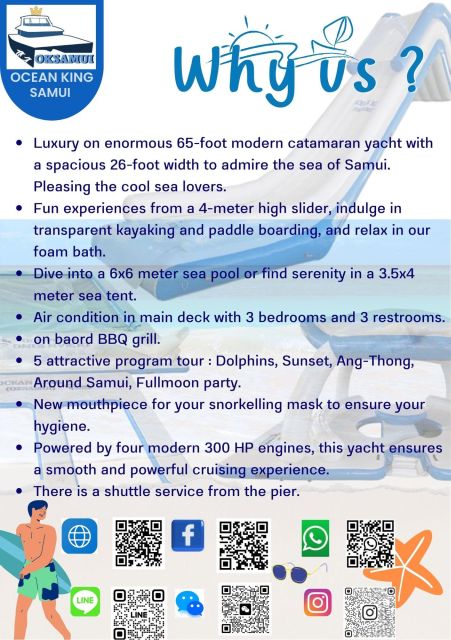 Samui Dolphins Tour by Catamaran Yacht - Sea Pool and Sea Tent