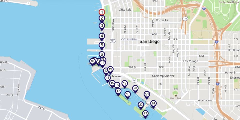 San Diego: Waterfront Smartphone Audio Walking Tour - Statues and Monuments of Significance