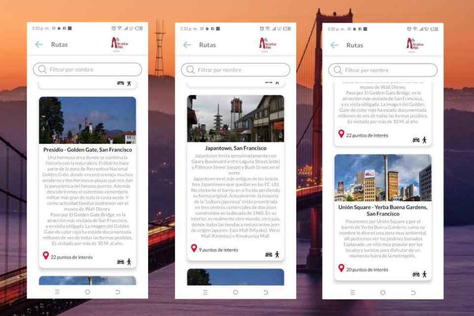San Francisco Self-Guided Tour App - Multilingual Audioguide - Customizable Routes
