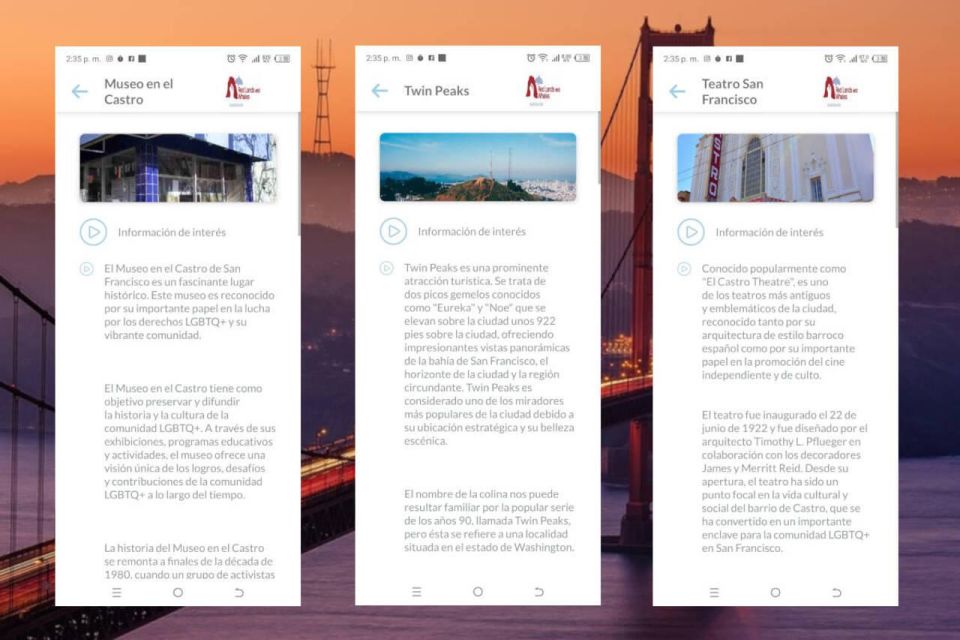 San Francisco Self-Guided Tour App - Multilingual Audioguide - Interactive Self-Guided Tours
