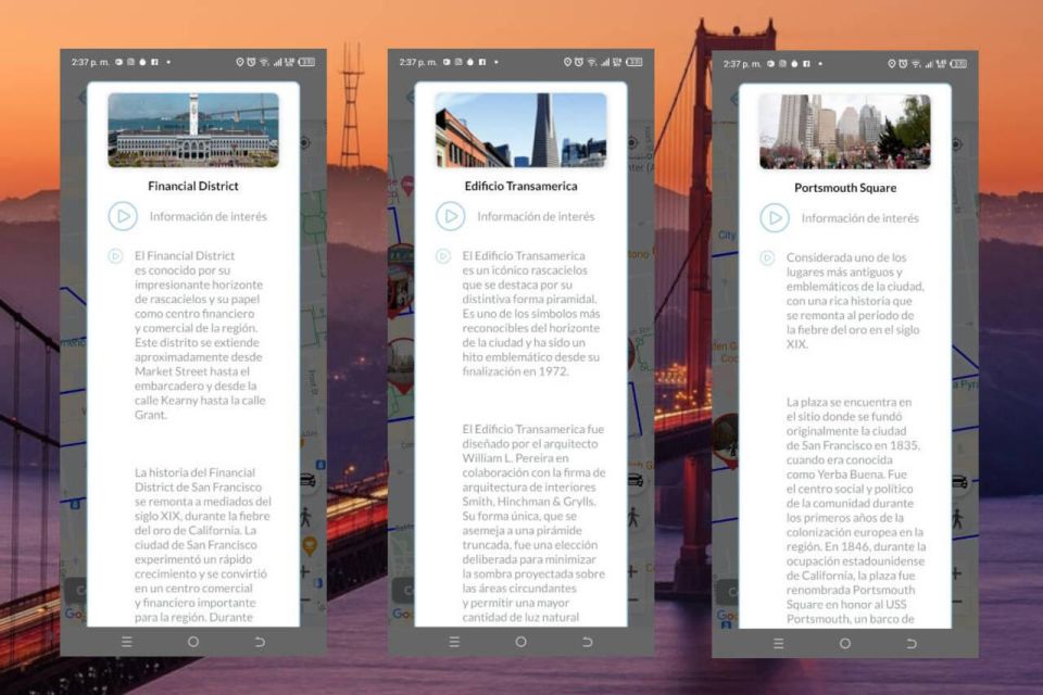 San Francisco Self-Guided Tour App - Multilingual Audioguide - Wheelchair Accessibility