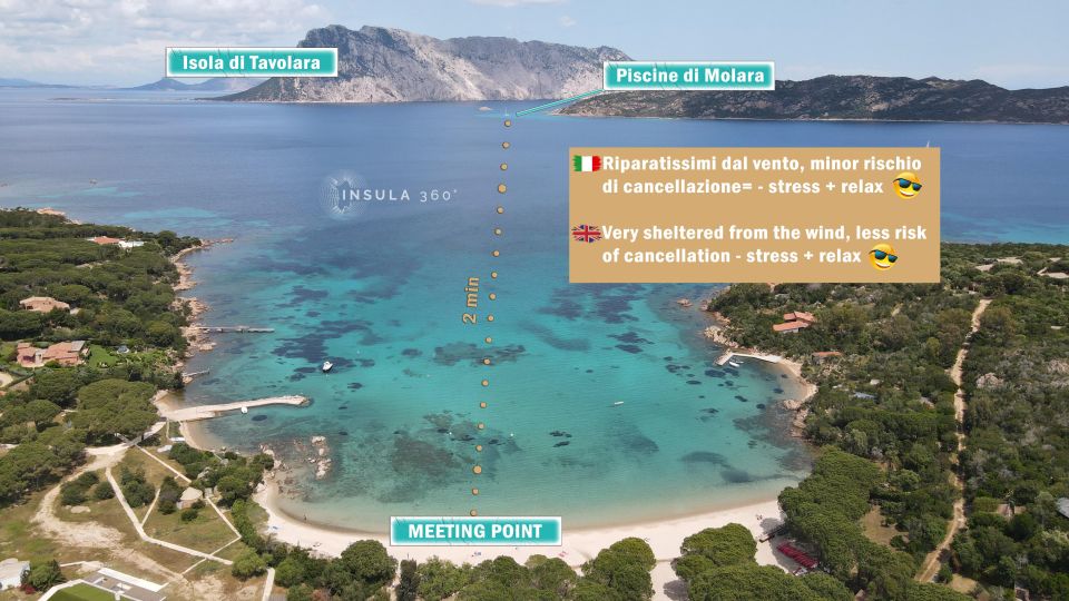 San Teodoro: Dinghy Excursion to Tavolara and Molara Islands - Booking and Meeting Point