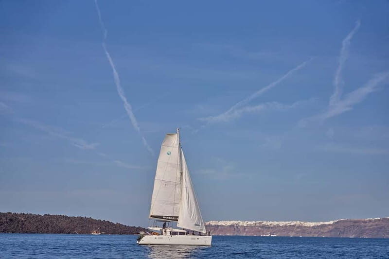 Santorini: Caldera Classic Catamaran Cruise w/ Meal & Drinks - Key Points  