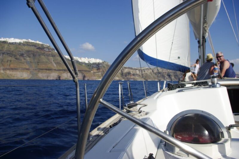 Santorini Caldera: Sunset Sailing Cruise With Meal - Itinerary and Highlights