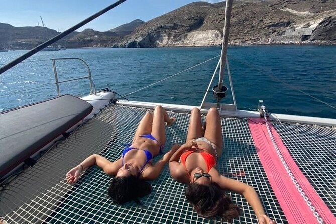 Santorini Catamaran Cruise  5-Hour Private Sailing Experience - FAQ