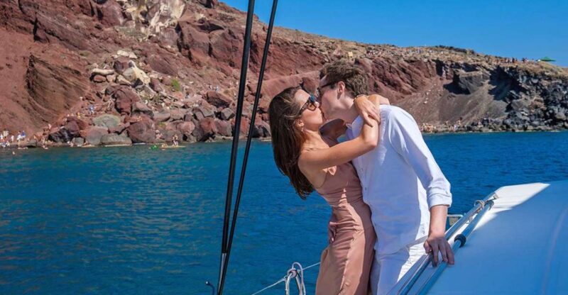 Santorini: Catamaran Cruise With BBQ and Drinks - Itinerary Highlights