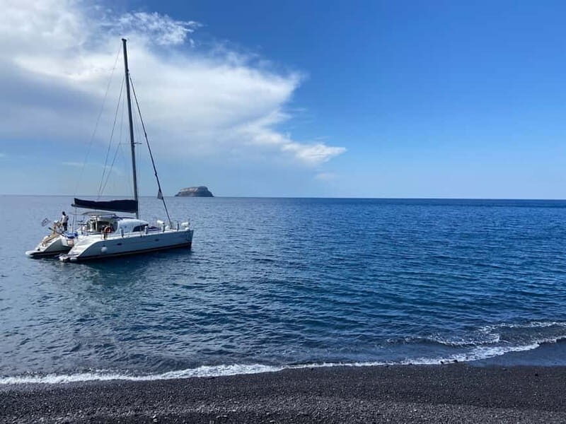 Santorini: Catamaran Cruise with Food and Drinks - The Crew and Guide Experience
