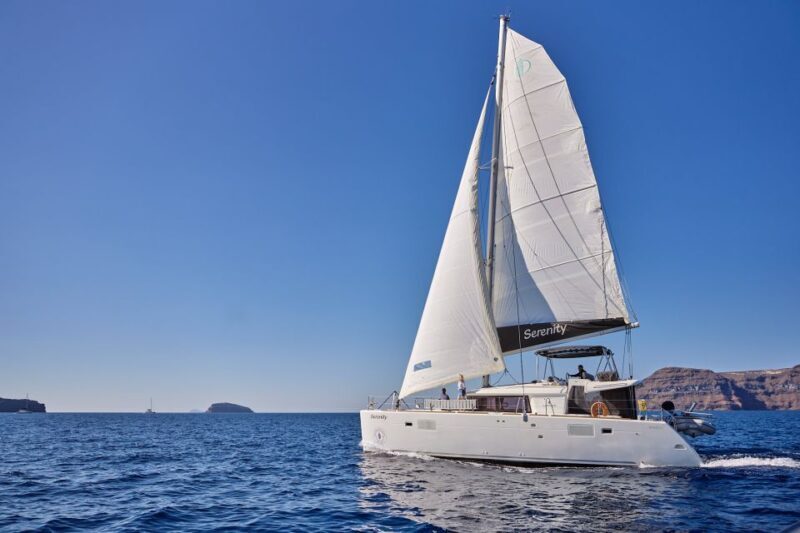 Santorini: Day Luxury Catamaran Cruise with Meal & Drinks - Key Points  