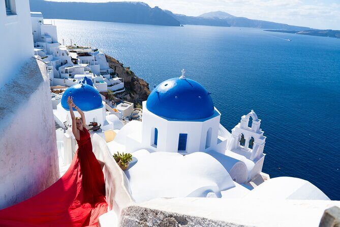 Santorini Flying Dress by Rozali Photography - The Sum Up