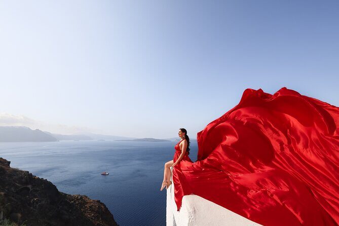 Santorini Flying Dress Photography - The Itinerary and What to Expect