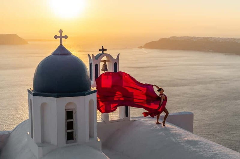 Santorini: Flying Dress Photoshoot - Key Points  