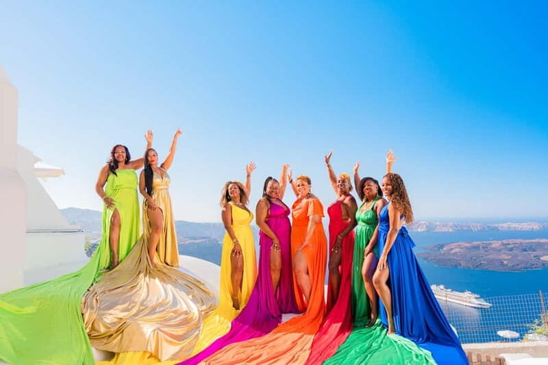 Santorini Flying Dress Photoshoot - Key Points