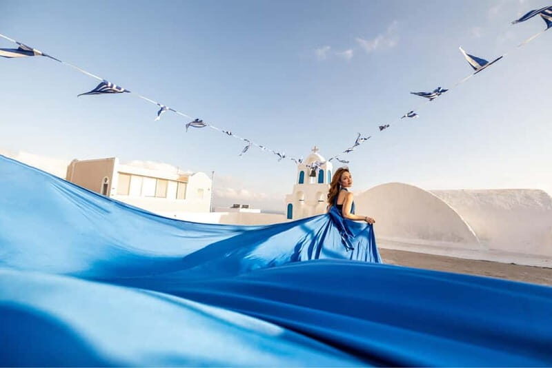 Santorini: Flying Dress Photoshoot **Dress Included** - Who Will Love This Experience?