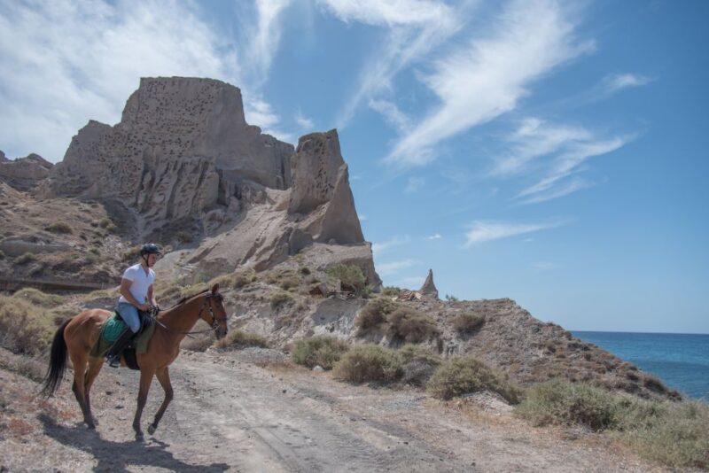 Santorini: Horse Riding Trip to Black Sandy Beach - Itinerary Highlights